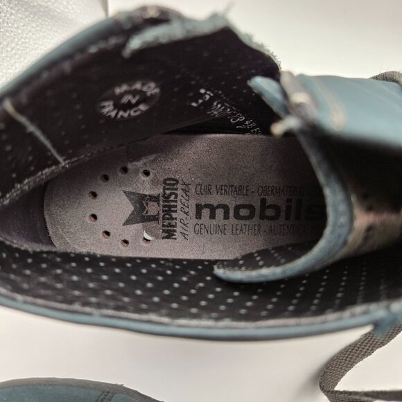 Mephisto Mobils Huguette Style Natural Rubber Sole Leather Rhinestone Embelished - Picture 12 of 13